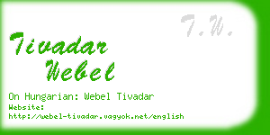 tivadar webel business card